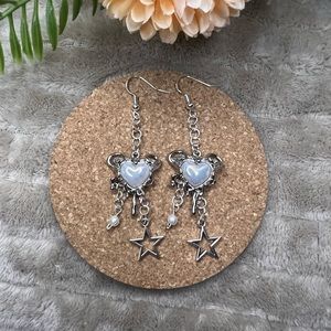 Melting Heart Star Earrings